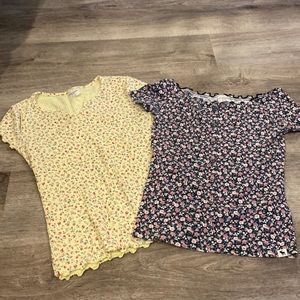 Abercrombie floral tee shirts